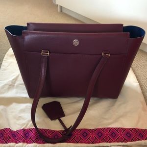 Tory Burch Parker Tote Dark Plum